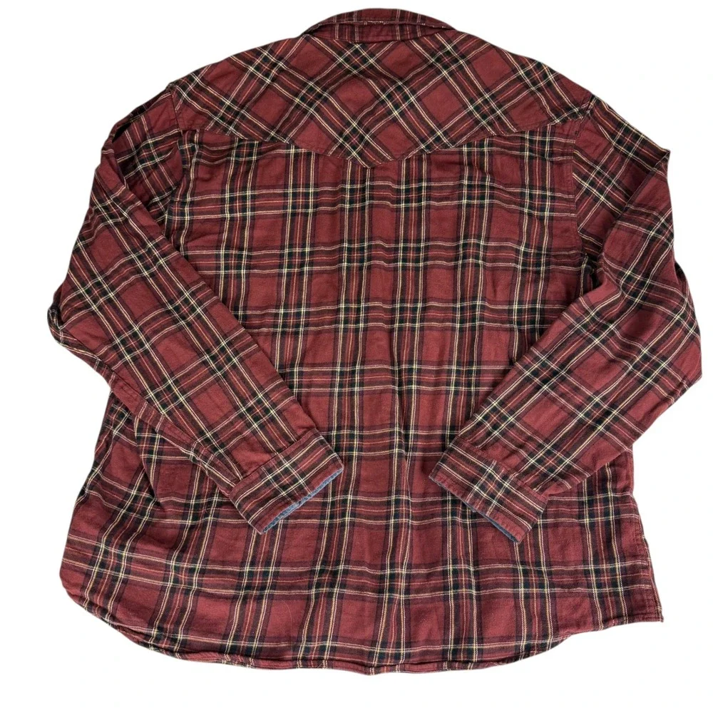 Cody James‎ Authentic Western Apparel Plaid Flannel Snap Button Shirt Men's 3X - Picture 2 of 7